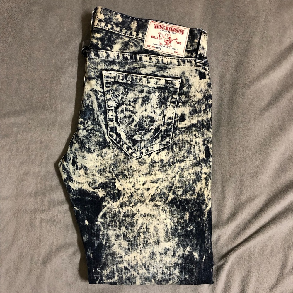 True Religion Acid Washed Jeans